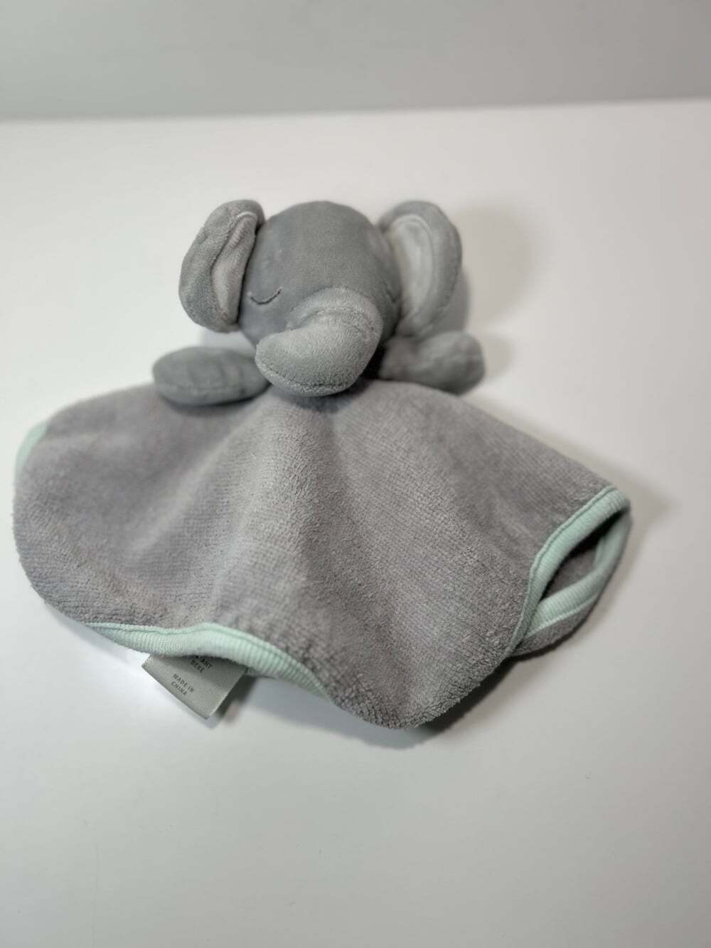 Cloud Island Elephant Lovey Grey wash cloth terry cloth